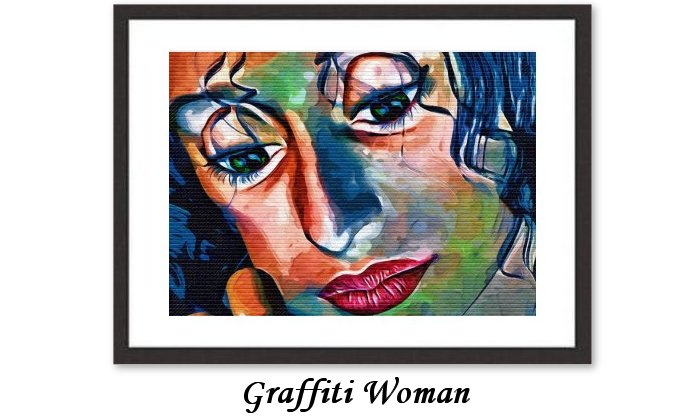 Graffiti Woman Framed Print